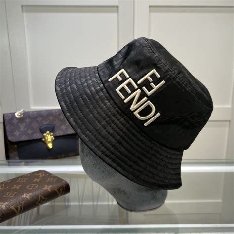 fendi denim bucket hat.